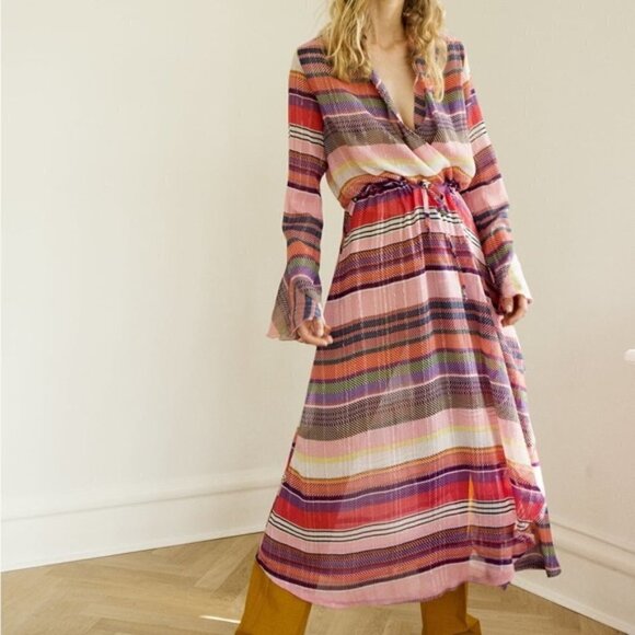 Birgitte Herskind Rillo Dress in Multi Stripe size 38 - Picture 9 of 9